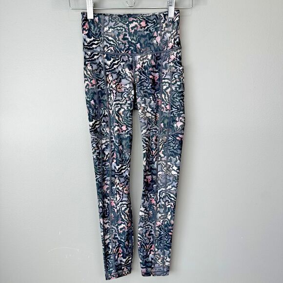 New Athleta Ultimate Stash 7/8 Tight Floral Leggings XXS - Picture 1 of 7